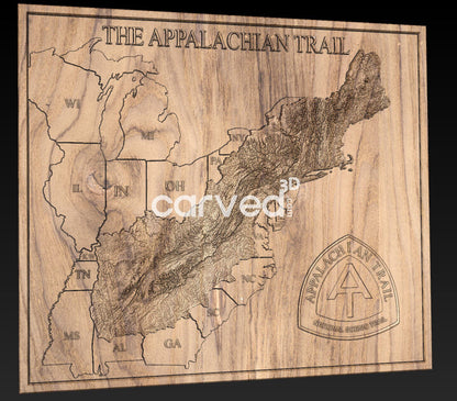 Appalachian Trail | CNC Topographical 3D model High Quality HD STL