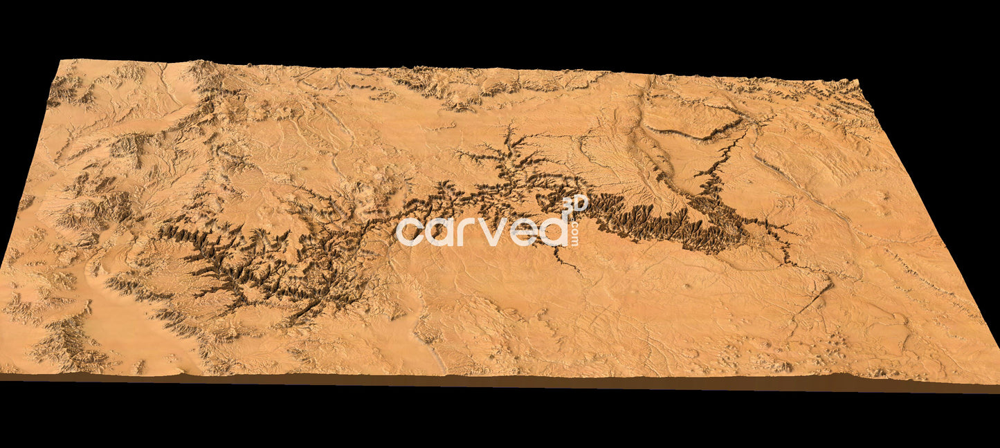 Grand Canyon topographical 3D STL High Quality HD model