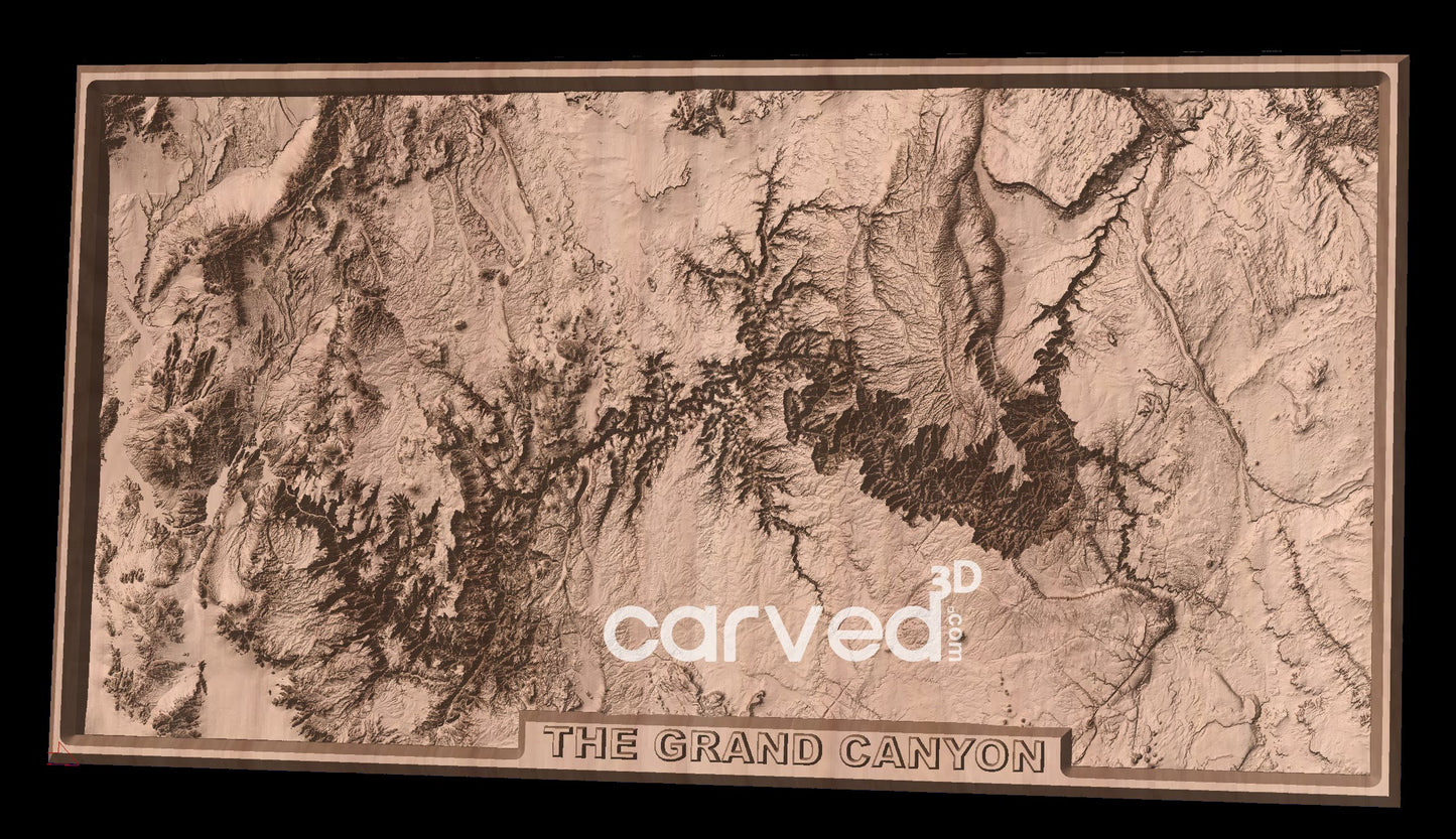 Grand Canyon topographical 3D STL High Quality HD model