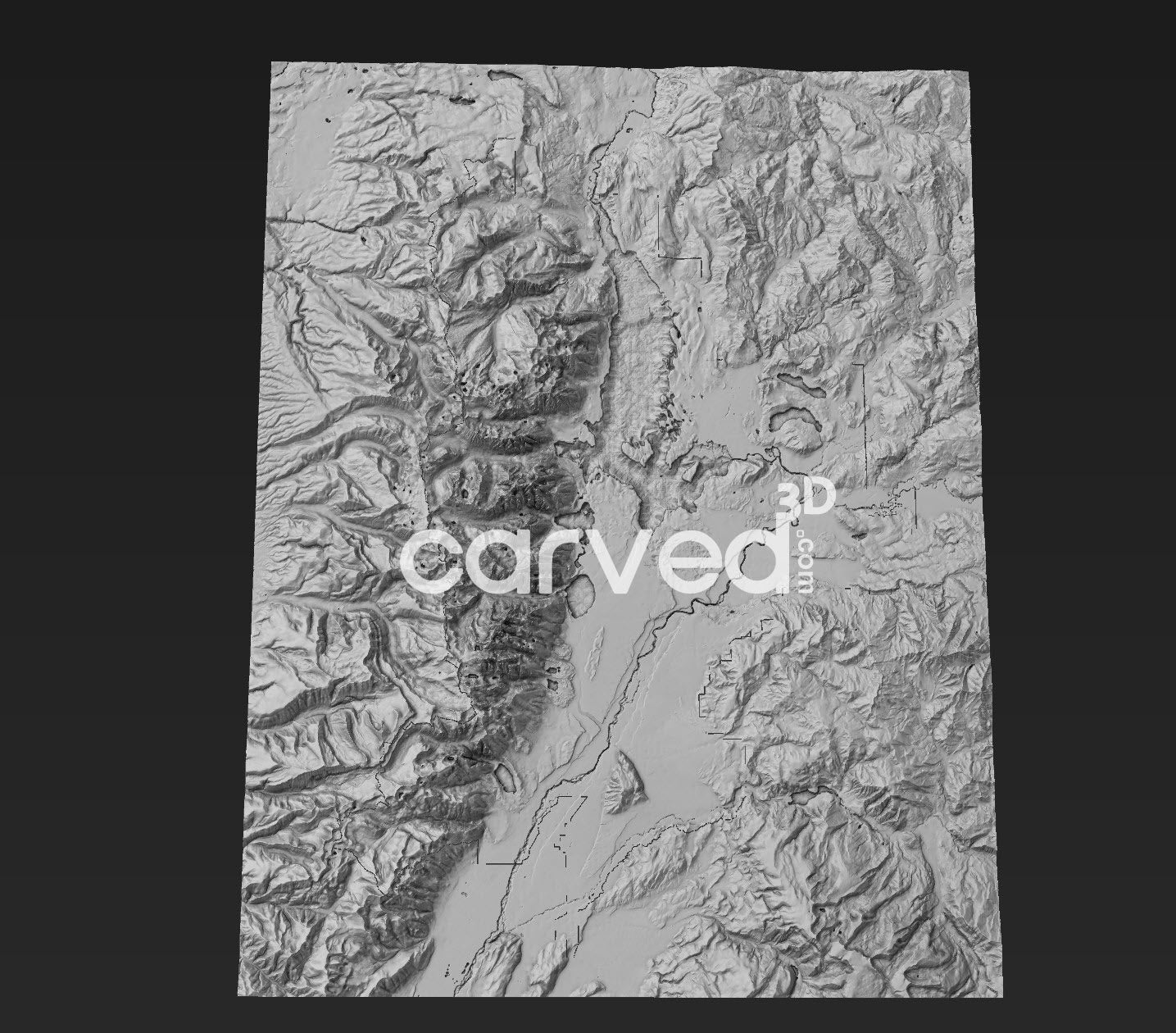 Grand Teton National Park topographical 3D STL High Quality HD model