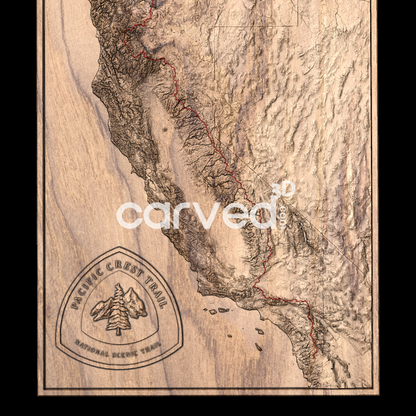 Pacific Crest Trail topographical 3D STL High Quality HD model