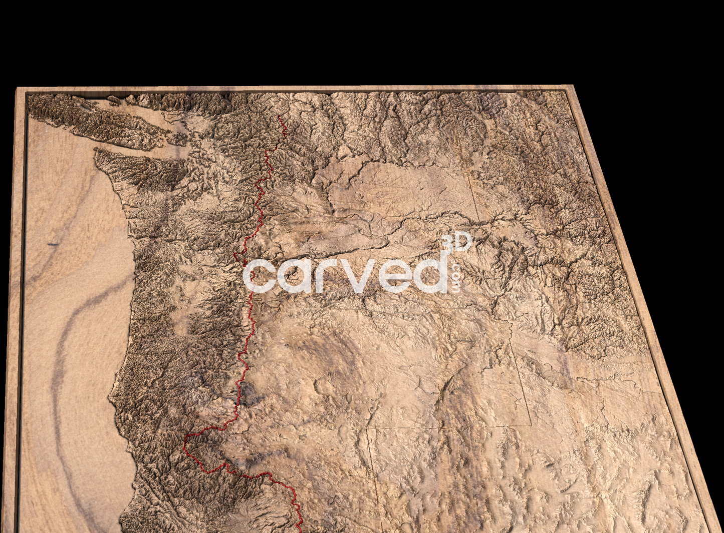 Pacific Crest Trail topographical 3D STL High Quality HD model