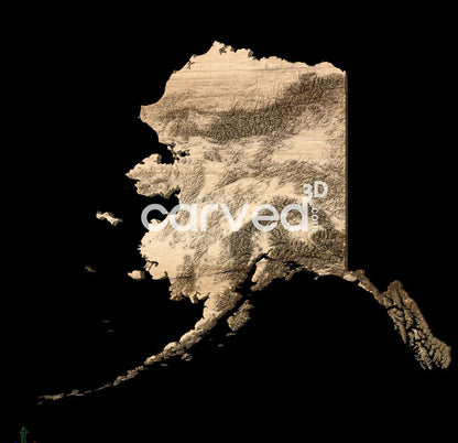 Alaska, USA | CNC Topographical 3D model High Quality HD STL