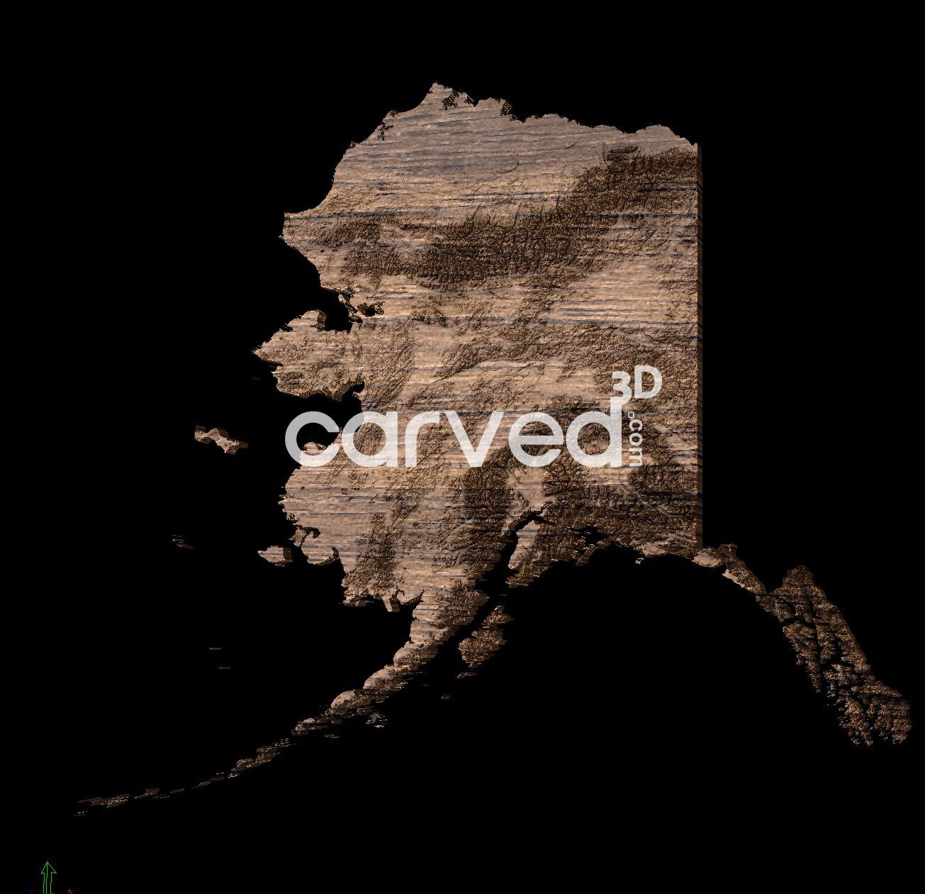 Alaska, USA | CNC Topographical 3D model High Quality HD STL