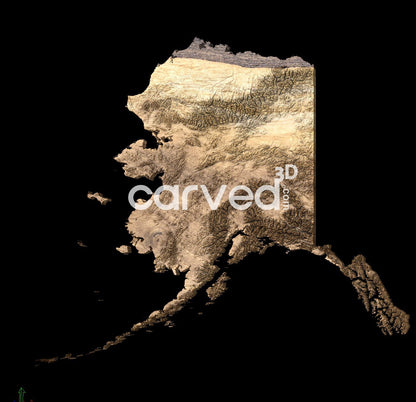 Alaska, USA | CNC Topographical 3D model High Quality HD STL