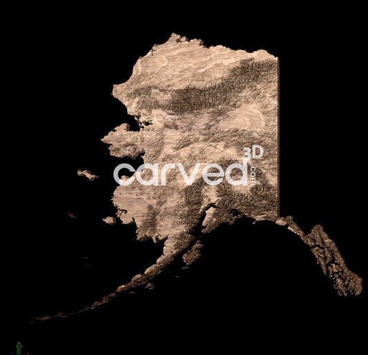 Alaska, USA | CNC Topographical 3D model High Quality HD STL