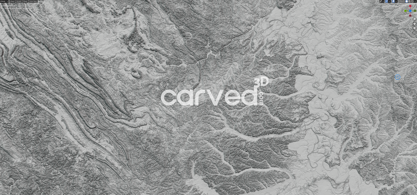 Alabama, USA | CNC 3D Terrain Model, High Quality HD STL