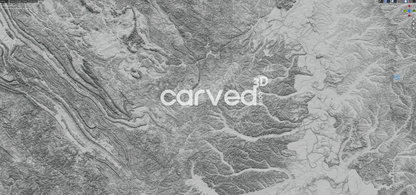 Alabama, USA | CNC 3D Terrain Model, High Quality HD STL