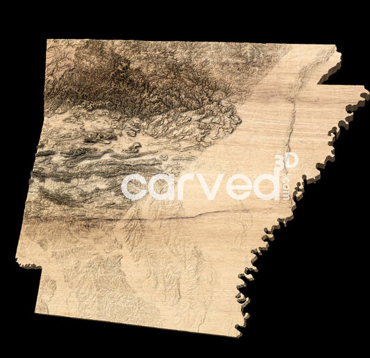 Arkansas, USA | CNC Topographical 3D model High Quality HD STL