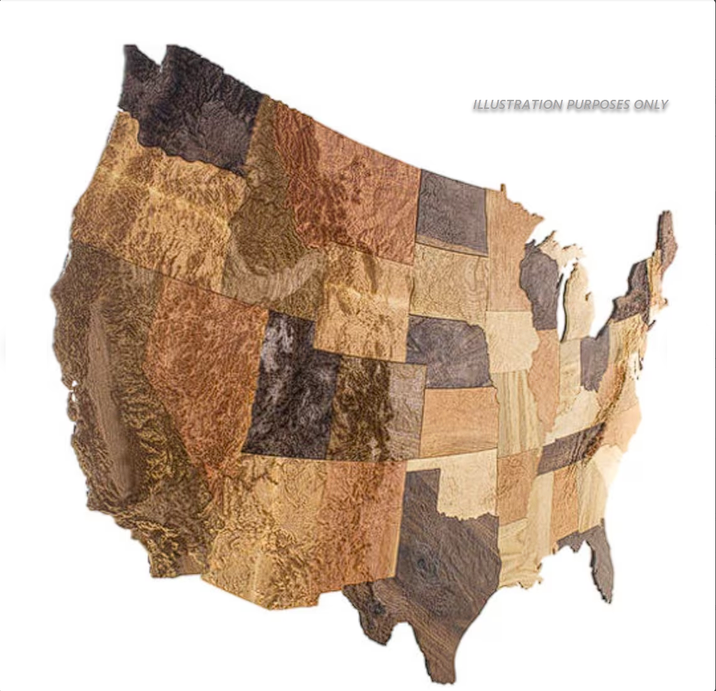 •United States of America CONUS (48 Contiguous States Pack) 3D Map STL High Quality topographical HD model