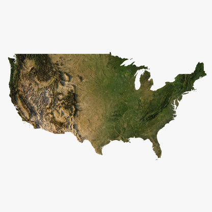 +USA, America CONUS | CNC Topographical 3D model High Quality HD STL