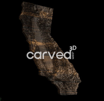 California | CNC Topographical 3D model High Quality HD STL