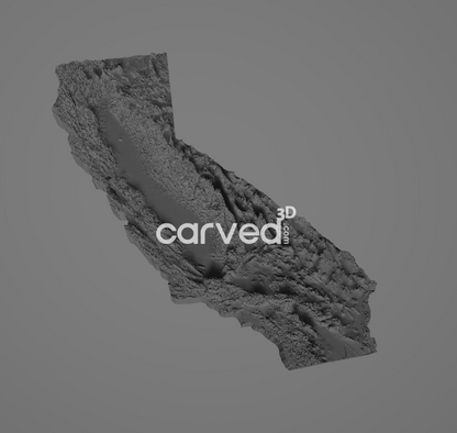 California | CNC Topographical 3D model High Quality HD STL