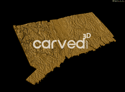 Connecticut | CNC Topographical 3D model High Quality HD STL