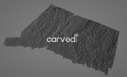 Connecticut | CNC Topographical 3D model High Quality HD STL