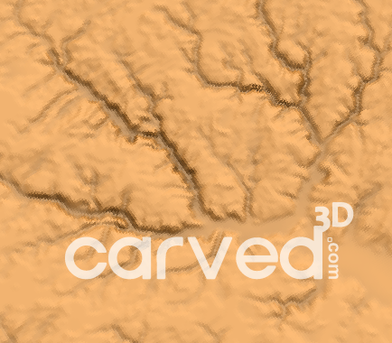 Delaware | CNC Topographical 3D model High Quality HD STL