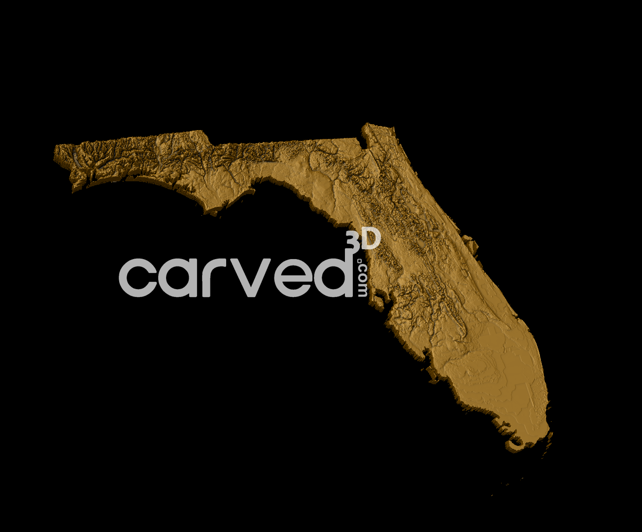 Florida USA topographical 3D STL High Quality HD model