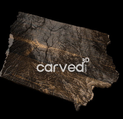 Iowa USA topographical 3D STL High Quality HD model