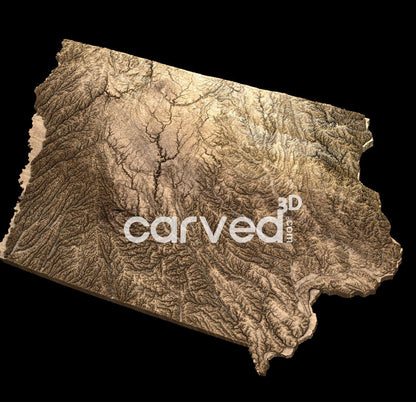 Iowa USA topographical 3D STL High Quality HD model