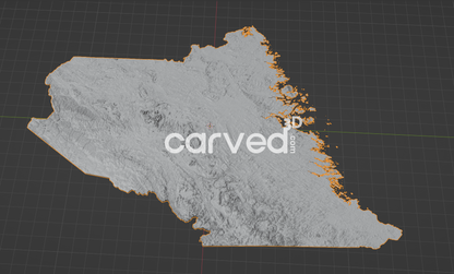 Maine USA topographical 3D STL High Quality HD model