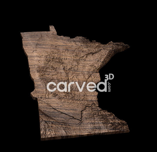 Minnesota USA topographical 3D STL High Quality HD model