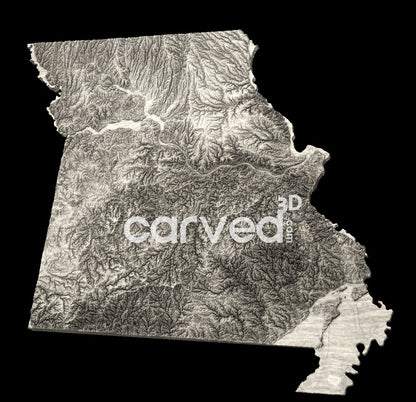 Missouri USA topographical 3D STL High Quality HD model