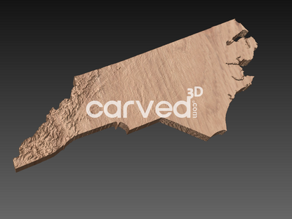 North Carolina USA topographical 3D STL High Quality HD model