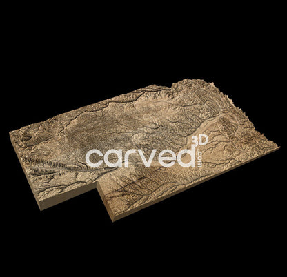 Nebraska USA topographical 3D STL High Quality HD model