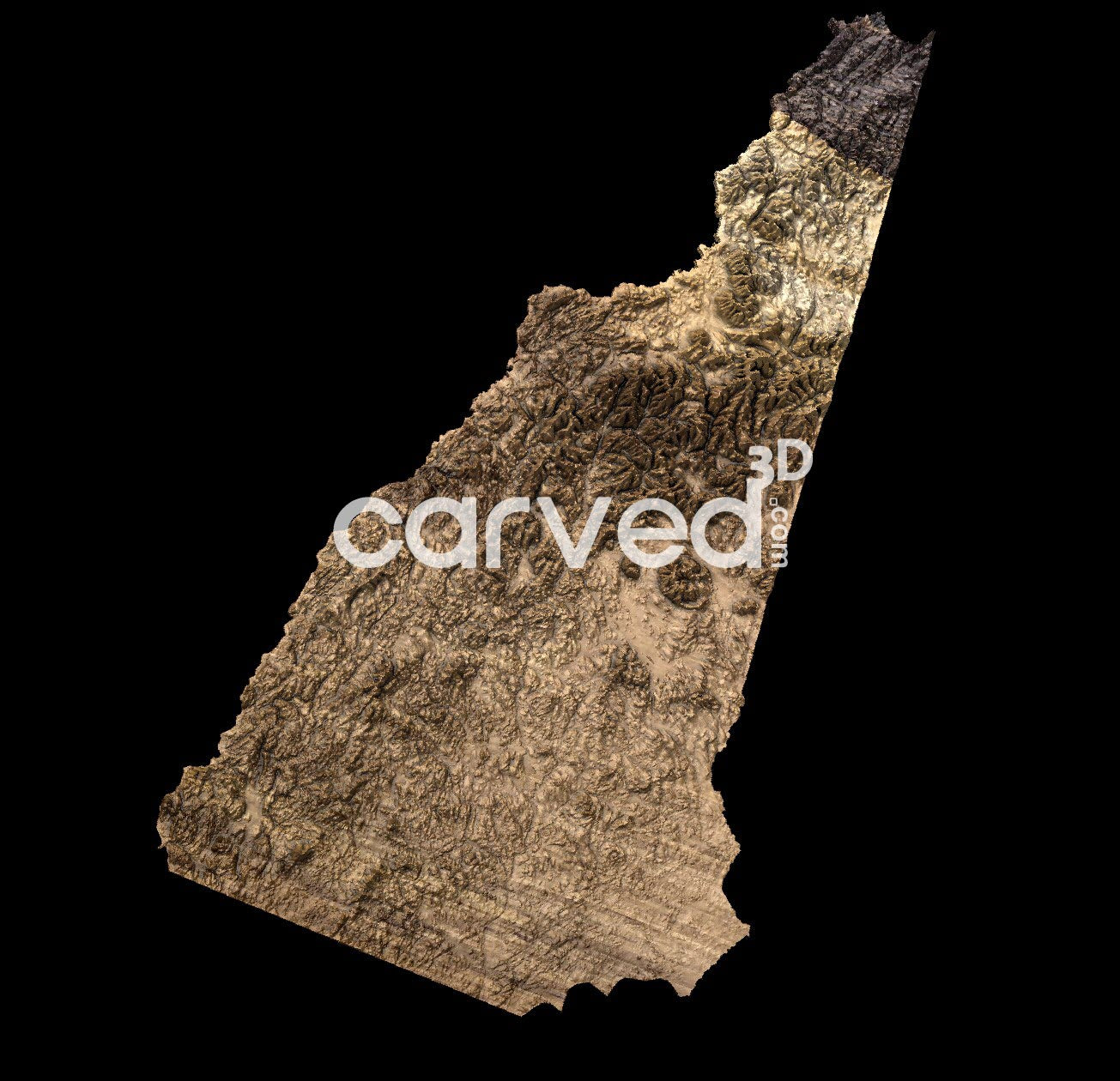 New Hampshire USA topographical 3D STL High Quality HD model