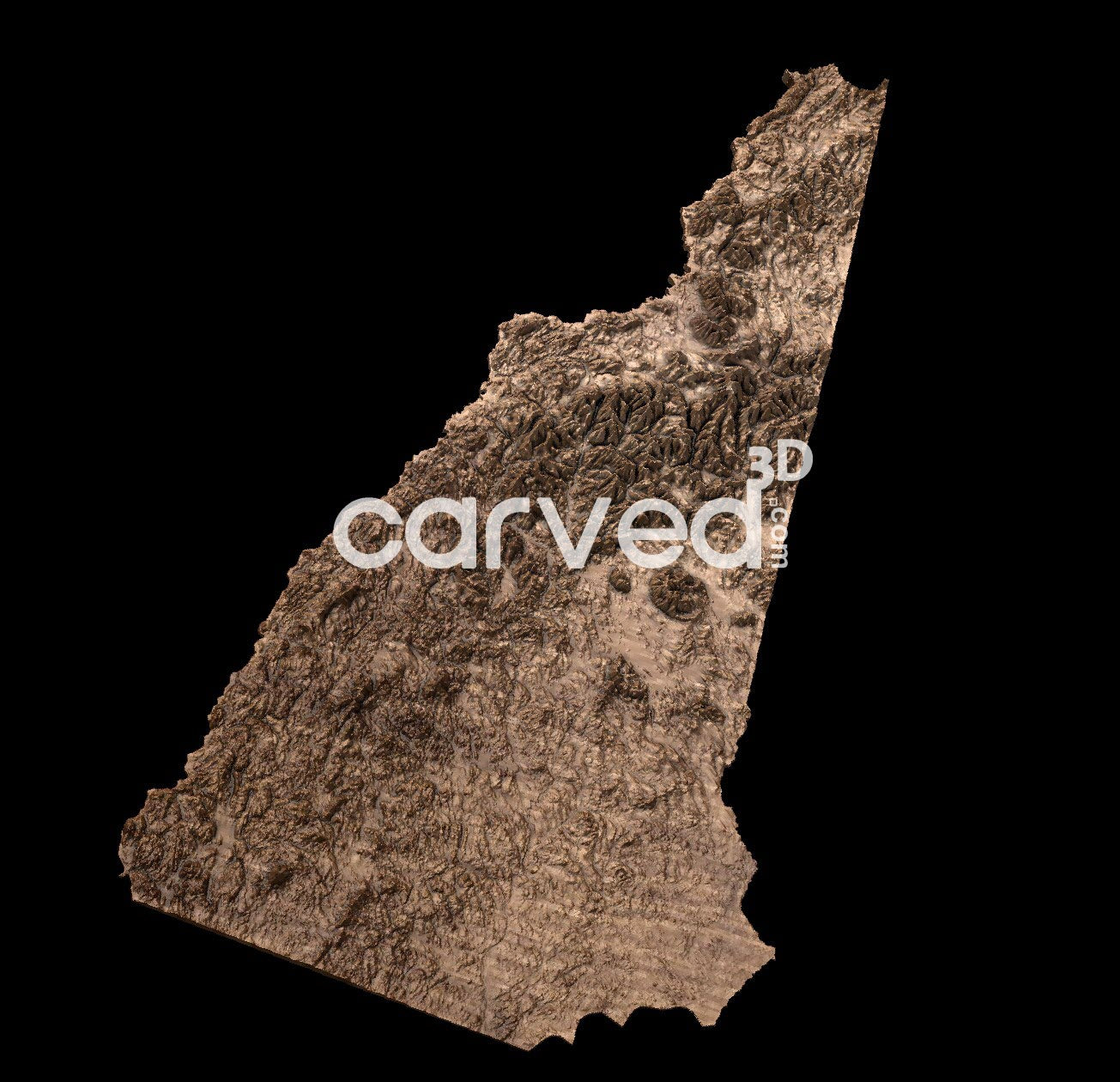 New Hampshire USA topographical 3D STL High Quality HD model