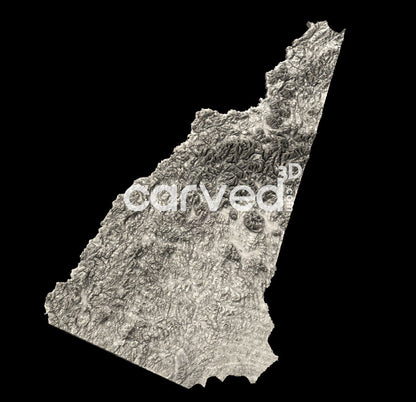 New Hampshire USA topographical 3D STL High Quality HD model