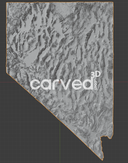 Nevada USA topographical 3D STL High Quality HD model