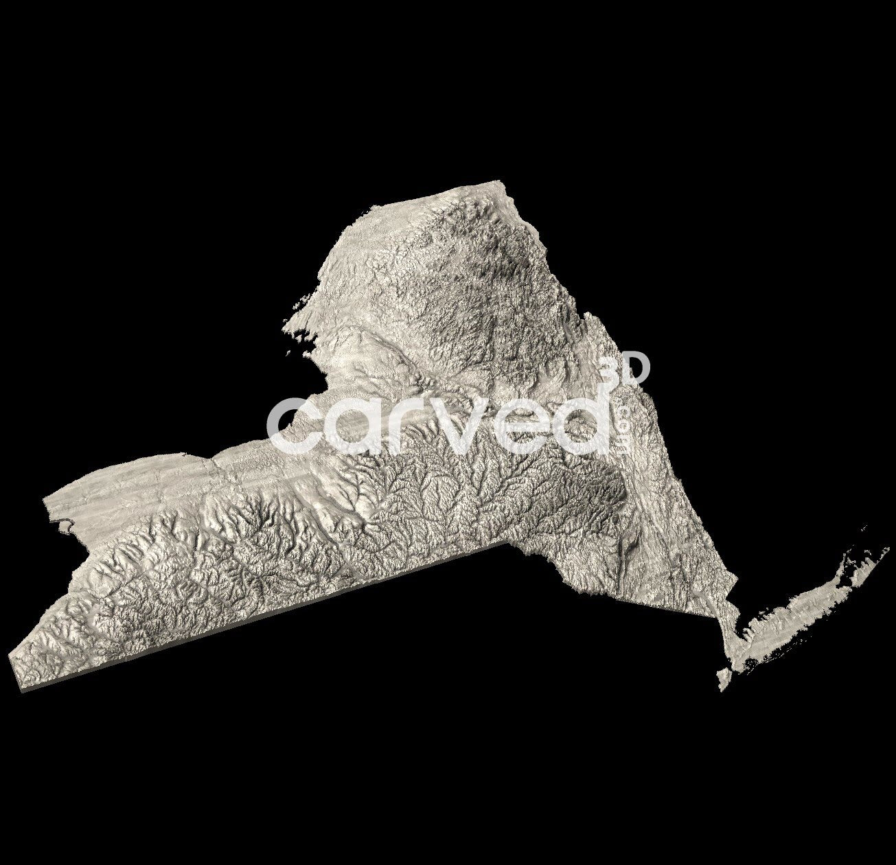 New York USA topographical 3D STL High Quality HD model