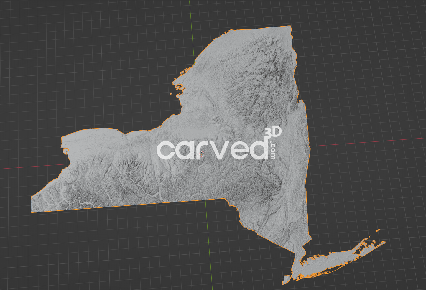 New York USA topographical 3D STL High Quality HD model