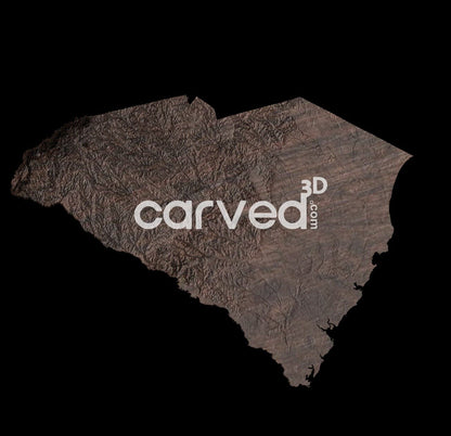 South Carolina USA topographical 3D STL High Quality HD model