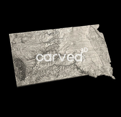 South Dakota USA topographical 3D STL High Quality HD model