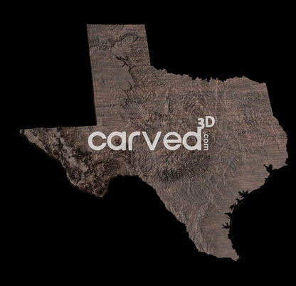 Texas, USA | CNC 3D Map STL High Quality topographical HD model