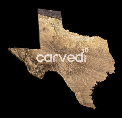 Texas, USA | CNC 3D Map STL High Quality topographical HD model