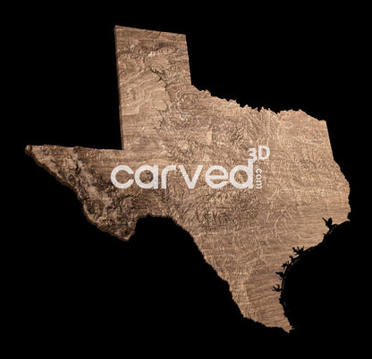 Texas, USA | CNC 3D Map STL High Quality topographical HD model