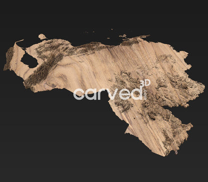 Venezuela | CNC 3D Map STL High Quality topographical HD model